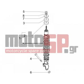 PIAGGIO - ZIP 100 4T 2006 - Suspension - Place BACK - Shock absorber - 267038 - ΡΟΔΕΛΛΑ