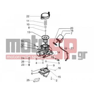 PIAGGIO - ZIP 100 4T 2006 - Engine/Transmission - CARBURETOR accessories - 828824 - ΚΑΠΑΚΙ ΒΑΛΒΙΔΑΣ ΚΑΡΜΠ SCOOTER 50 4T
