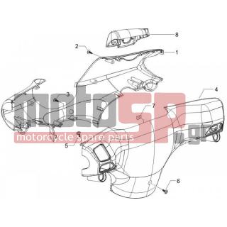 PIAGGIO - ZIP 100 4T 2007 - Body Parts - COVER steering - 5993170087 - ΚΑΠΑΚΙ ΤΙΜ ΖΙΡ 50 4T-CAT ΛΕΥΚΟ 724