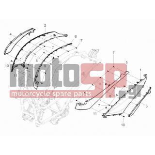 PIAGGIO - BEVERLY 350 4T 4V IE E3 SPORT TOURING 2013 - Body Parts - Side skirts - Spoiler - 65635300BZ - ΠΛΕΥΡΟ ΑΡ BEVERLY 350 MY11 ΛΕΥΚΟ 595