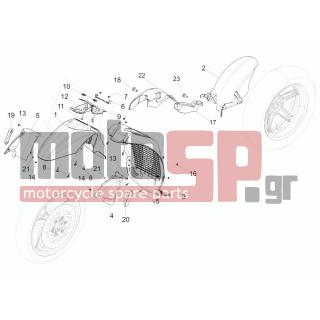 PIAGGIO - BEVERLY 350 4T 4V IE E3 SPORT TOURING 2013 - Body Parts - Apron radiator - Feather - 297498 - ΒΙΔΑ M3x12
