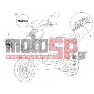 PIAGGIO - ZIP 100 4T 2010 - Body Parts - Signs and stickers - 574771 - ΣΗΜΑ ΠΟΔΙΑΣ 