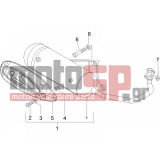 PIAGGIO - ZIP 100 4T 2007 - Exhaust - silencers