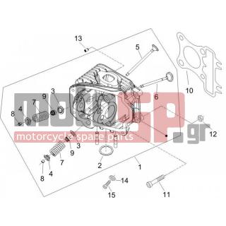 PIAGGIO - ZIP 100 4T 2006 - Engine/Transmission - Group head - valves - 969717 - ΦΛΑΝΤΖΑ ΚΕΦ ΚΥΛ SCOOTER 100 4T 51 mm