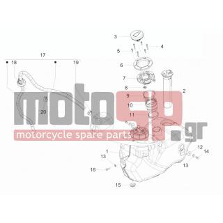 PIAGGIO - BEVERLY 350 4T 4V IE E3 SPORT TOURING 2013 - Body Parts - tank - 576748 - ΒΑΛΒΙΔΑ ΒΕΝΖΙΝΗΣ TYPH 80-MP3 YOURBAN