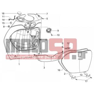 PIAGGIO - ZIP 100 4T 2006 - Body Parts - Storage Front - Extension mask - 575819 - ΓΑΤΖΟΣ ΝΤΟΥΛΑΠΙΟΥ Χ9 500-GT 200-Χ8-FLY