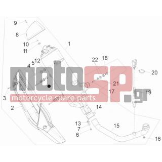 PIAGGIO - BEVERLY 350 4T 4V IE E3 SPORT TOURING 2013 - Exhaust - silencers - 827526 - ΡΟΔΕΛΑ