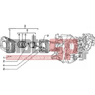 PIAGGIO - ZIP 125 4T < 2005 - Engine/Transmission - Total cylinder-piston-button - 434415 - Ελατήριο λαδιού d.57x1