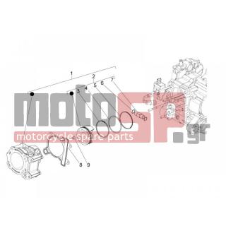 PIAGGIO - BEVERLY 350 4T 4V IE E3 SPORT TOURING 2013 - Engine/Transmission - Complex cylinder-piston-pin - 878897 - ΑΣΦΑΛΕΙΑ ΠΙΣΤ SCOOTER 350 4T