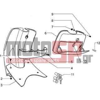 PIAGGIO - ZIP 50 1995 - Body Parts - Top box front-Harness - 298059000A - ΠΑΤΩΜΑ ΖΙΡ RST ΒΑSE ΓΚΡΙ