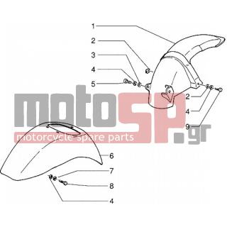 PIAGGIO - ZIP 50 1995 - Body Parts - Fender front and back - 9153865 - Φτερό εμπρός