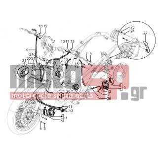 PIAGGIO - BEVERLY 350 4T 4V IE E3 SPORT TOURING 2013 - Brakes - brake lines - Brake Calipers - CM068312 - ΔΑΓΚΑΝΑ ΠΙΣΩ ΦΡ BEVERLY 300 NEW-350 HT