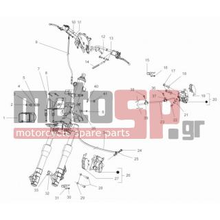 PIAGGIO - BEVERLY 350 4T 4V IE E3 SPORT TOURING 2013 - Brakes - brake lines - brake calipers (ABS) - 598919 - ΒΙΔΑ ΔΑΓΚΑΝΑΣ Χ9 EVOLUTION M8x25