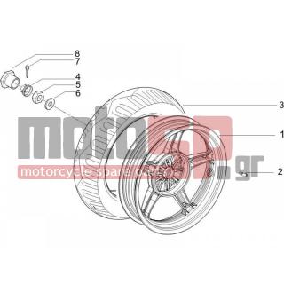 PIAGGIO - ZIP 50 2T 2011 - Frame - rear wheel - 270991 - ΒΑΛΒΙΔΑ ΤΡΟΧΟΥ TUBELESS D=12mm