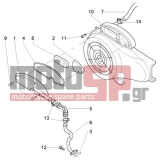 PIAGGIO - ZIP 50 4T < 2005 - Engine/Transmission - screw cap - BOX FILTER additional air - 843525 - ΣΩΛΗΝΑΣ ΑΕΡΟΣ