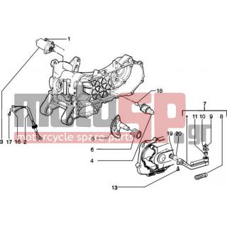 PIAGGIO - ZIP 50 4T < 2005 - Electrical - IGNITION - STARTER LEVER - 573052 - ΠΙΑΣΤΡΑΚΙ ΚΑΛΩΔΙΩΣΗΣ
