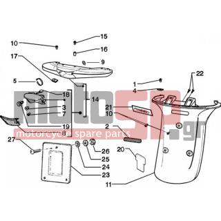 PIAGGIO - ZIP 50 4T < 2005 - Electrical - Taillight rear guard - 575249 - ΒΙΔΑ M6x22 ΜΕ ΑΠΟΣΤΑΤΗ