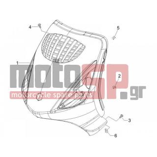 PIAGGIO - ZIP 50 4T 2011 - Body Parts - mask front - 575249 - ΒΙΔΑ M6x22 ΜΕ ΑΠΟΣΤΑΤΗ