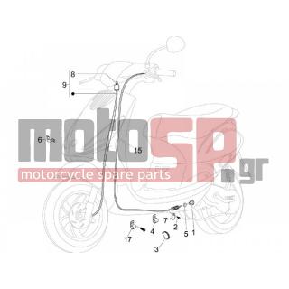 PIAGGIO - ZIP 50 4T 2011 - Frame - cables - 270310 - ΡΕΓΟΥΛΑΤΟΡΟΣ ΦΡ SCOOTER