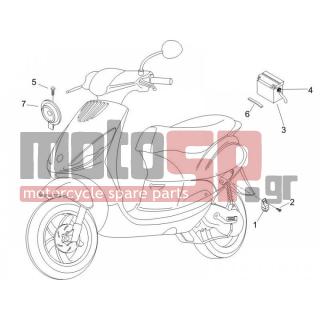 PIAGGIO - ZIP 50 4T 2008 - Electrical - Relay - Battery - Horn - 642318 - ΡΕΛΕ ΜΙΖΑΣ FLY MY12-TYPH-SP CITY 12V-80A