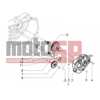 PIAGGIO - ZIP 50 4T 2007 - Engine/Transmission - complex reducer - 478197 - ΡΟΔΕΛΑ ΑΞΟΝΑ ΔΙΑΦ SCOOTER 50-100 5 MM