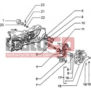 PIAGGIO - ZIP 50 CATALYZED < 2005 - Engine/Transmission - AXIS WHEEL BACK - 8257785 - ΓΡΑΝΑΖΙ ΔΙΑΦ ΔΙΠΛΟ ΖΙΡ CAT 15/46