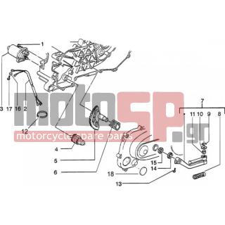 PIAGGIO - ZIP 50 CATALYZED < 2005 - Electrical - IGNITION - STARTER LEVER - 483859 - ΤΑΠΑ ΛΑΣΤ ΚΑΠ SCOOTER-HEX