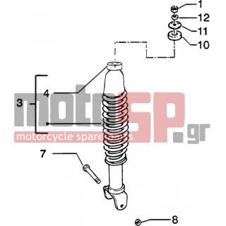 PIAGGIO - ZIP 50 CATALYZED < 2005 - Suspension - rear shock absorber - 564637 - Αμορτισέρ