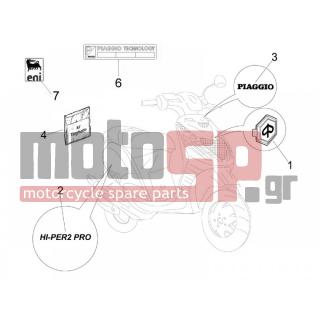 PIAGGIO - ZIP 50 SP EURO 2 2006 - Body Parts - Signs and stickers - 6214540038 - ΣΗΜΑ ΠΟΔΙΑΣ 