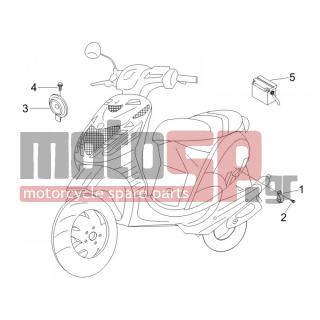 PIAGGIO - ZIP 50 SP EURO 2 2011 - Electrical - Relay - Battery - Horn - 969296 - ΒΙΔΑ M6X10