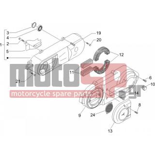 PIAGGIO - BEVERLY 400 IE E3 2007 - Engine/Transmission - COVER sump - the sump Cooling - 833320 - ΗΧΟΜΟΝΩΣΗ ΚΑΠΑΚ ΚΙΝΗΤ BEVERLY-NEXUS 500