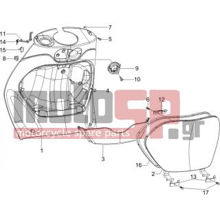 PIAGGIO - ZIP 50 SP EURO 2 2009 - Body Parts - Storage Front - Extension mask - 573057 - ΛΑΜΑΚΙ ΝΤΟΥΛΑΠΙΟΥ ΕΤ4