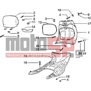 PIAGGIO - ZIP SP 50 < 2005 - Body Parts - Top box front-sill - 259348 - ΒΙΔΑ M 6X18 mm ΜΕ ΑΠΟΣΤΑΤΗ