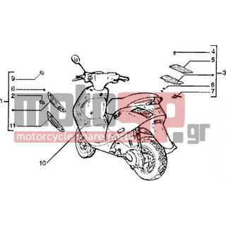 PIAGGIO - ZIP SP 50 < 2005 - Electrical - Lamp front and back - 494986 - ΚΡΥΣΤ ΜΠΡ ΦΛΑΣ ΔΕ ΖΙΡ CAT