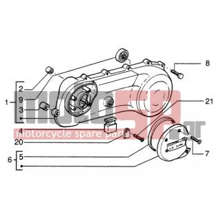 PIAGGIO - ZIP SP 50 H2O < 2005 - Engine/Transmission - COVER transmission - 577352 - ΚΑΠΑΚΙ ΑΕΡΑΓ ΖΙΡ 50 2Τ Μο 2001