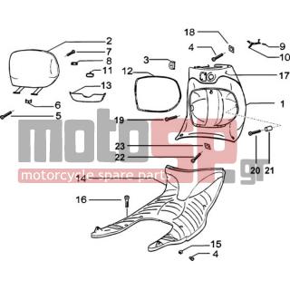 PIAGGIO - ZIP SP 50 H2O < 2005 - Body Parts - Top box front-sill - 575819 - ΓΑΤΖΟΣ ΝΤΟΥΛΑΠΙΟΥ Χ9 500-GT 200-Χ8-FLY