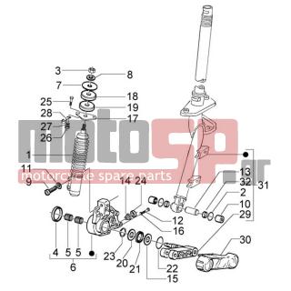 Vespa - GRANTURISMO 125 L < 2005 - Brakes - steering-disc brake system - 177414 - ΑΠΟΣΤΑΤΗΣ