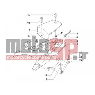 Vespa - GRANTURISMO 200 L 2005 - Body Parts - grid back - 709674 - ΒΙΔΑ M6X20