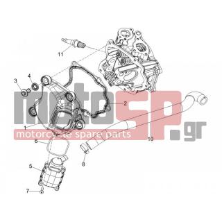 Vespa - GT 250 IE 60° E3 2006 - Κινητήρας/Κιβώτιο Ταχυτήτων - COVER head - 829534 - ΚΑΠΑΚΙ ΚΕΦΑΛΗΣ ΚΥΛΙΝΔ 125300 4Τ
