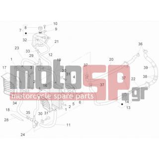 Vespa - GTS 250 2011 - Engine/Transmission - cooling installation - 57333R - ΚΟΛΑΡΟ ΝΕΡΟΥ VESPA GT 200