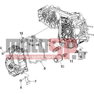 Vespa - GTS 250 2015 - Engine/Transmission - COVER flywheel magneto - FILTER oil - B016807 - ΒΙΔΑ ΚΑΠΑΚΙ ΒΑΡΙΑΤΟΡ M6X112,5