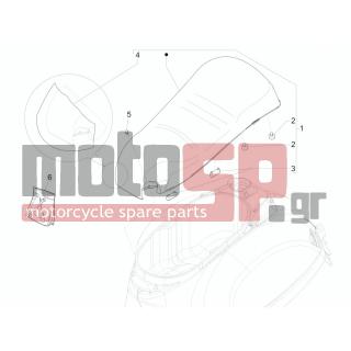 Vespa - GTS 250 2008 - Body Parts - Saddle / Seats - 621498 - ΚΑΛΥΜΜΑ ΣΕΛΑΣ Χ8/BEV-FUOCO-GT200-MP3