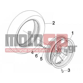 Vespa - GTS 250 2014 - Frame - front wheel - 597679 - ΒΑΛΒΙΔΑ ΤΡΟΧΟΥ TUBELESS