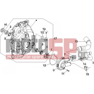 Vespa - GTS 250 ABS 2006 - Engine/Transmission - WHATER PUMP - 8447595 - ΤΡΟΜΠΑ ΝΕΡΟΥ SCOOTER 125-300 4Τ QUASAR