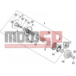 Vespa - GTS 250 ABS 2007 - Engine/Transmission - drifting pulley - 486324 - ΠΑΞΙΜΑΔΙ ΑΣΦΑΛΕΙΑΣ SCOOTER 125300