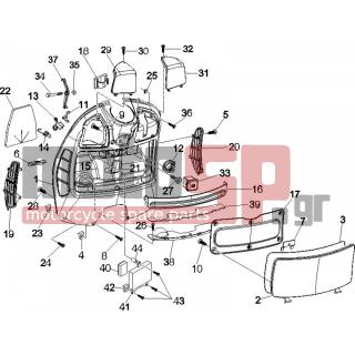 Vespa - GTS 250 ABS 2008 - Body Parts - Storage Front - Extension mask - 577620 - ΠΑΞΙΜΑΔΙ M4X0,7 H=3,2