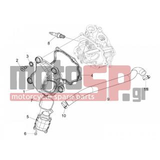 Vespa - GTS 300 IE 2013 - Engine/Transmission - COVER head - 828421 - ΚΑΠΑΚΙ ΑΝΑΘ ΚΕΦ ΚΥΛΙΝΔ 125350 4Τ