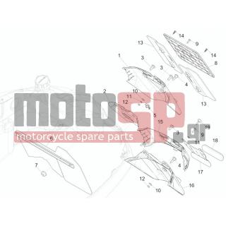 Vespa - GTS 300 IE 2012 - Body Parts - Aprons back - mudguard - 1B0008830000C - ΛΑΣΠΩΤΗΡΑΣ VESPA GTS MY14΄ ΜΑΥΡΟΣ