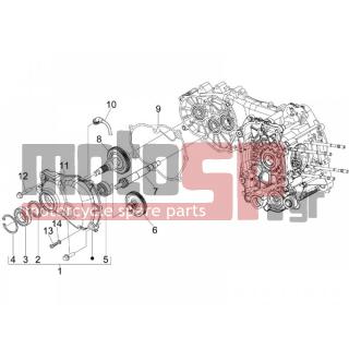 Vespa - GTS 300 IE 2012 - Engine/Transmission - complex reducer - 83082R - ΤΣΙΜΟΥΧΑ ΠΙΣΩ ΤΡΟΧΟΥ BEV-NEX-Χ8 38X50X7
