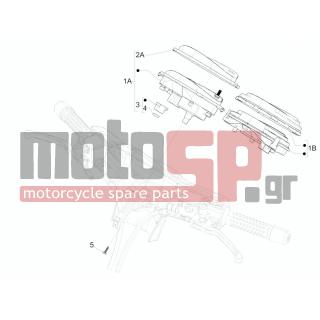 Vespa - GTS 300 IE 2013 - Electrical - Complex instruments - Cruscotto - 498342 - ΜΠΑΤΑΡΙΑ ΡΟΛΟΙ ΚΟΝΤΕΡ SCOOTER